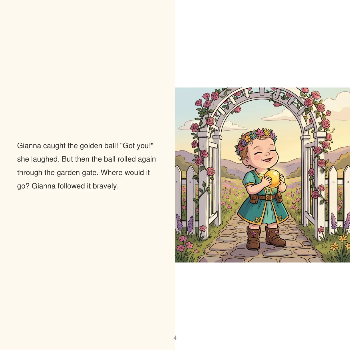 Page 5 of Gianna's Golden Ball Adventure